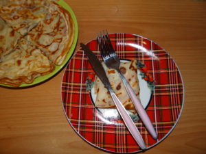блины на тарелке